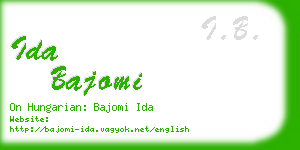 ida bajomi business card